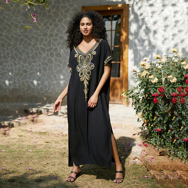 Dame Kaftan med kunstfærdigt broderidesign Stilla