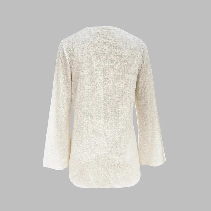 Dame mode sæt med luftig bluse og korte shorts Stilla