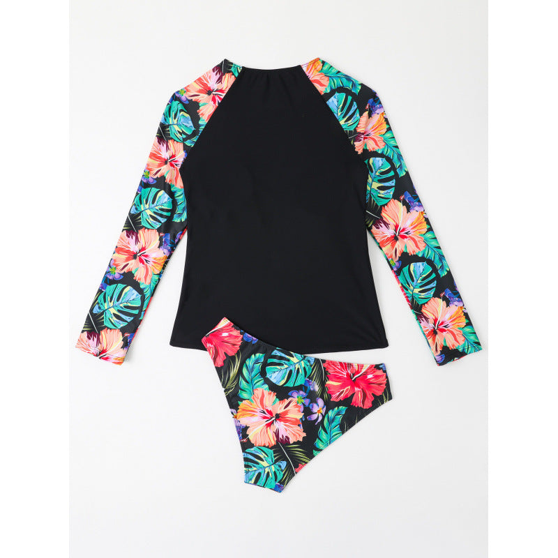 Dame Rashguard Sæt med blomsterærmer og høj UV-beskyttelse Stilla