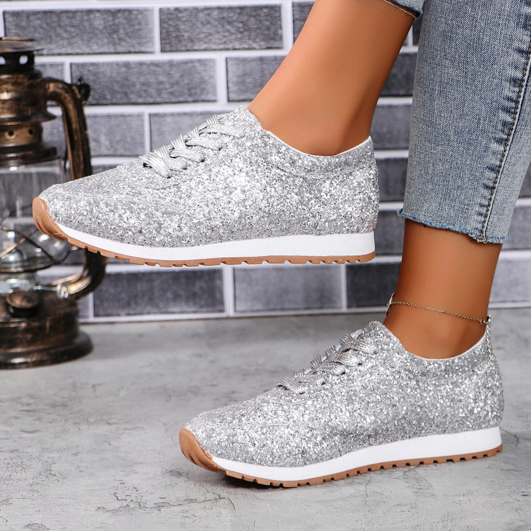 Dame Glitrende Sneakers med åndbar sål Stilla