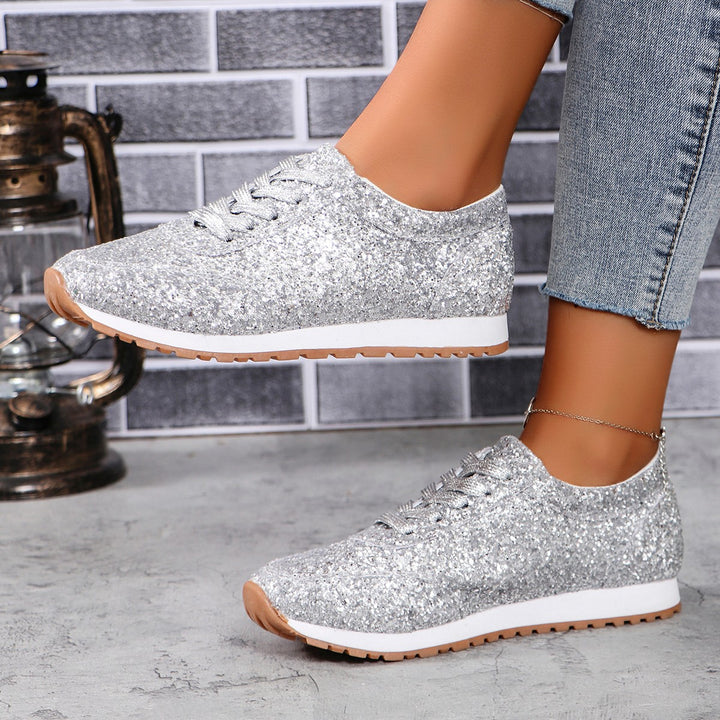 Dame Sporty Glimmer Sneakers med skridsikker sål og åndbart overmateriale Stilla