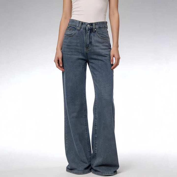 Dame Vidde High-Waist Jeans med særlige syningsdetaljer Skovae