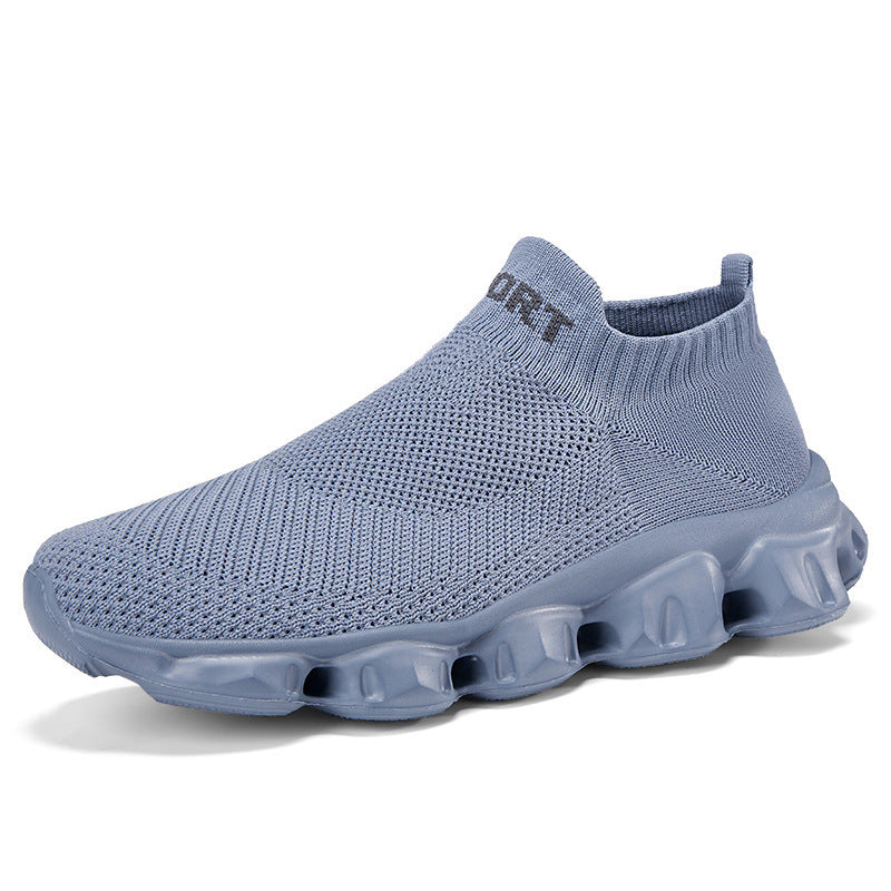 Unisex nan nahtløs strik-slip-on med soklignende skaft og skulptureret dæmpningssål Skovae