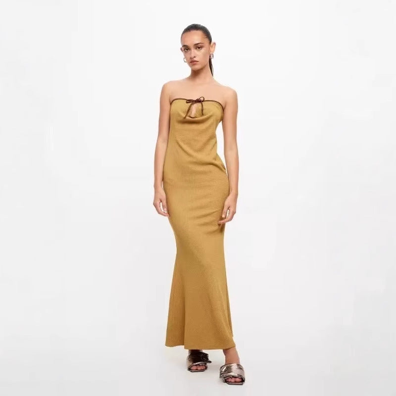 Dame blomsterprint halterneck maxi kjole Stilla