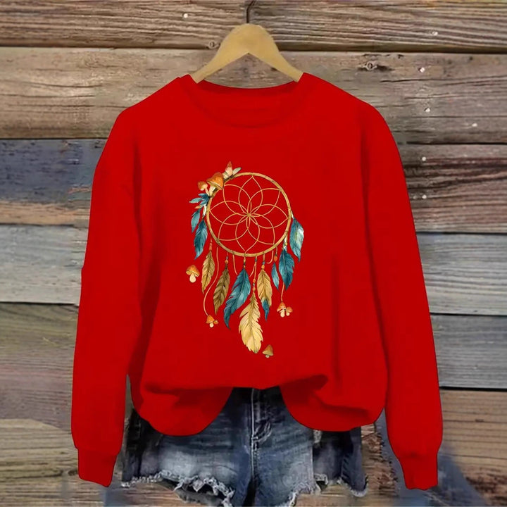 KVinders sweatshirt med kunstnerisk drømmefanger design Stilla