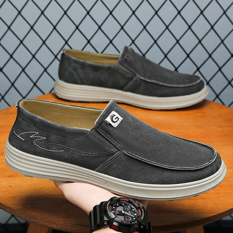 Herrer Komfortable Slip-On Sneakers med fleksibel Gummibund Stilla