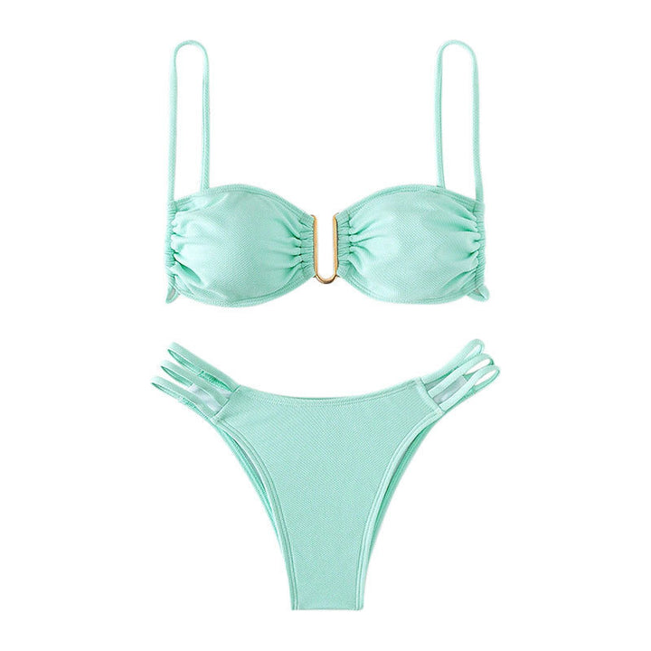 Damer bikiniset med elegant strækbart design og raffinerede detaljer Skovae