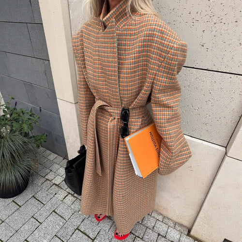 Dame Oversized Dobbeltknap frakke Stilla
