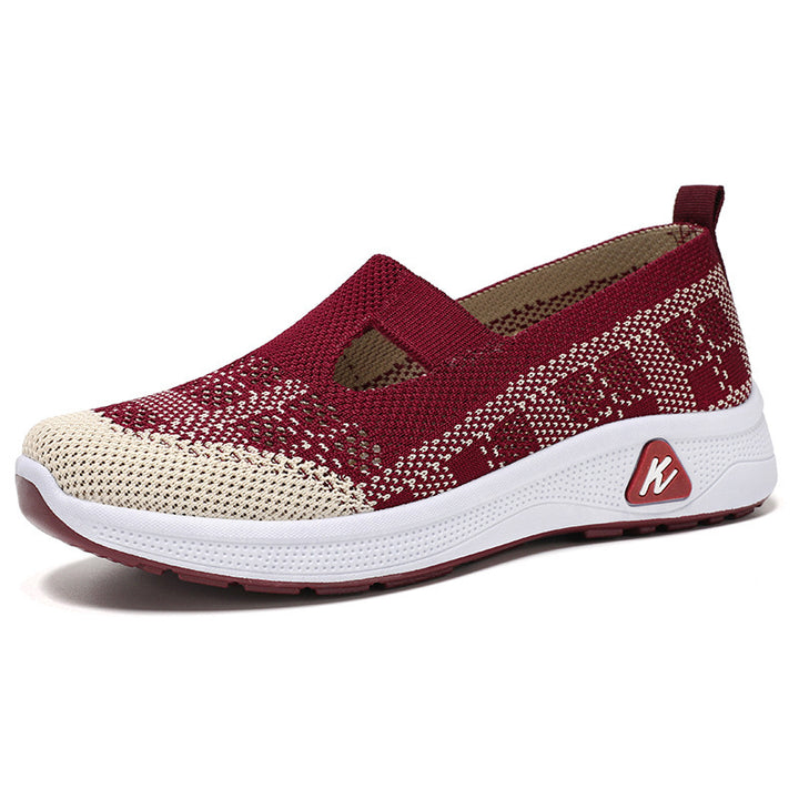 Dame Slip-On Sneakers med åndbar strikoverflade og fleksibel sål Stilla