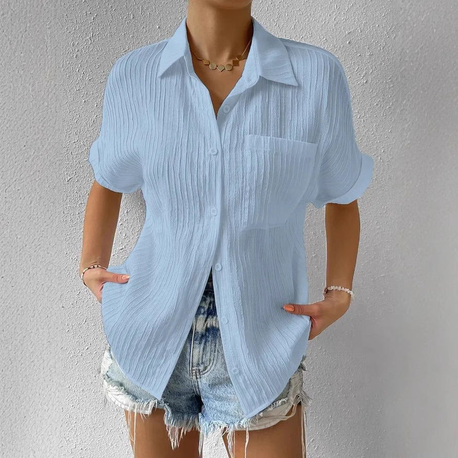 Damer casual bluse i strukturdesign Stilla