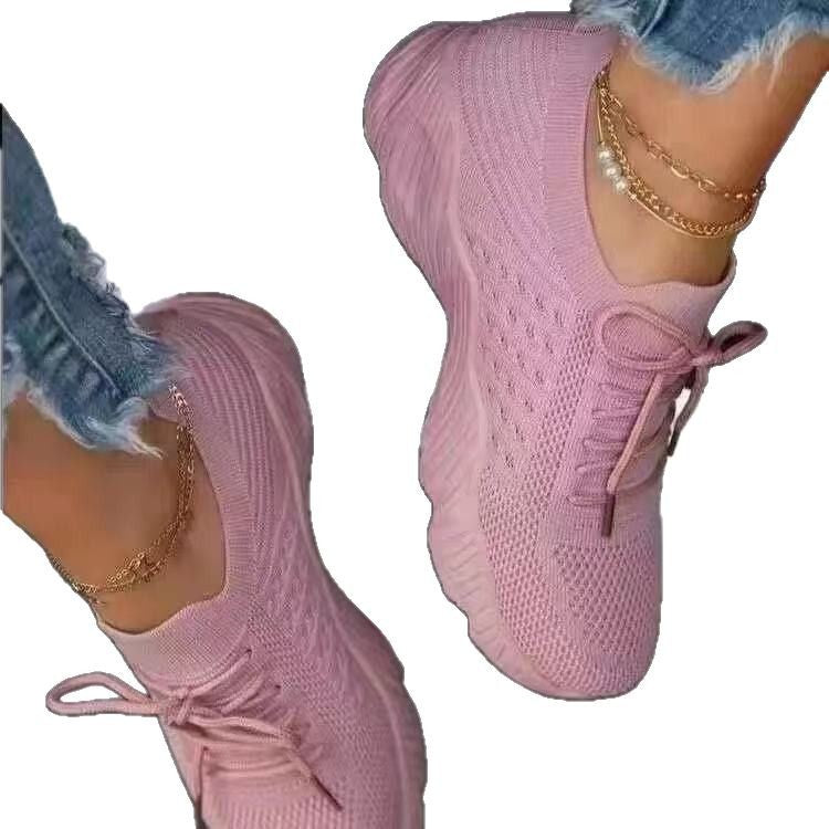 Dame Åndbare Sneakers i sportiv design med elastisk sål og behageligt fodseng Stilla