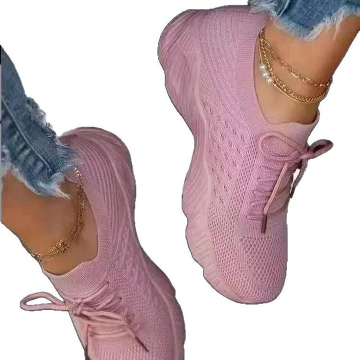 Dame Åndbare Sneakers i sportiv design med elastisk sål og behageligt fodseng Stilla
