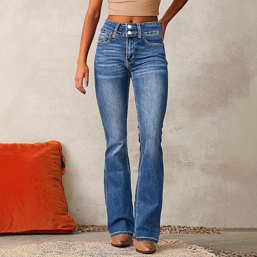 Kvinder Høj Talje Bootcut Jeans Stilla