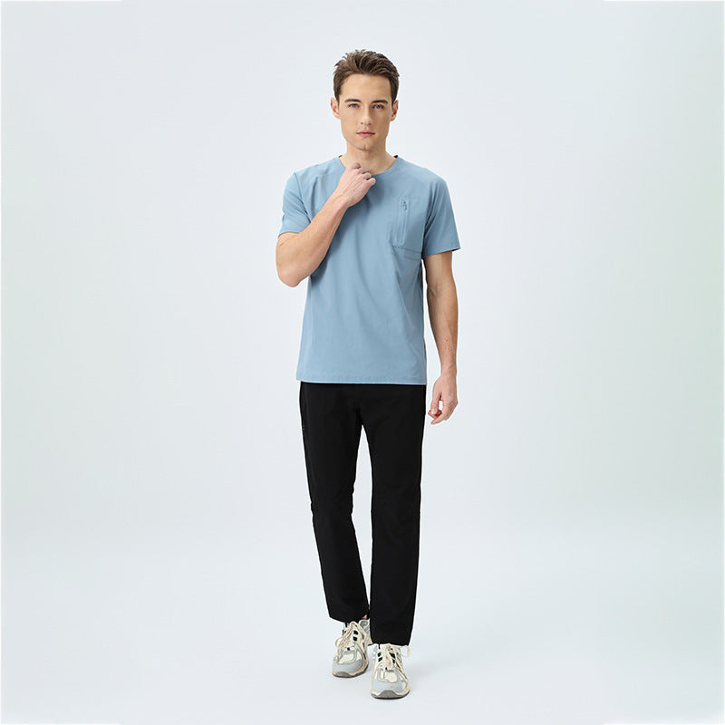 Herren Premium fritids-T-shirt med praktisk brystlomme og åndbart materiale Stilla