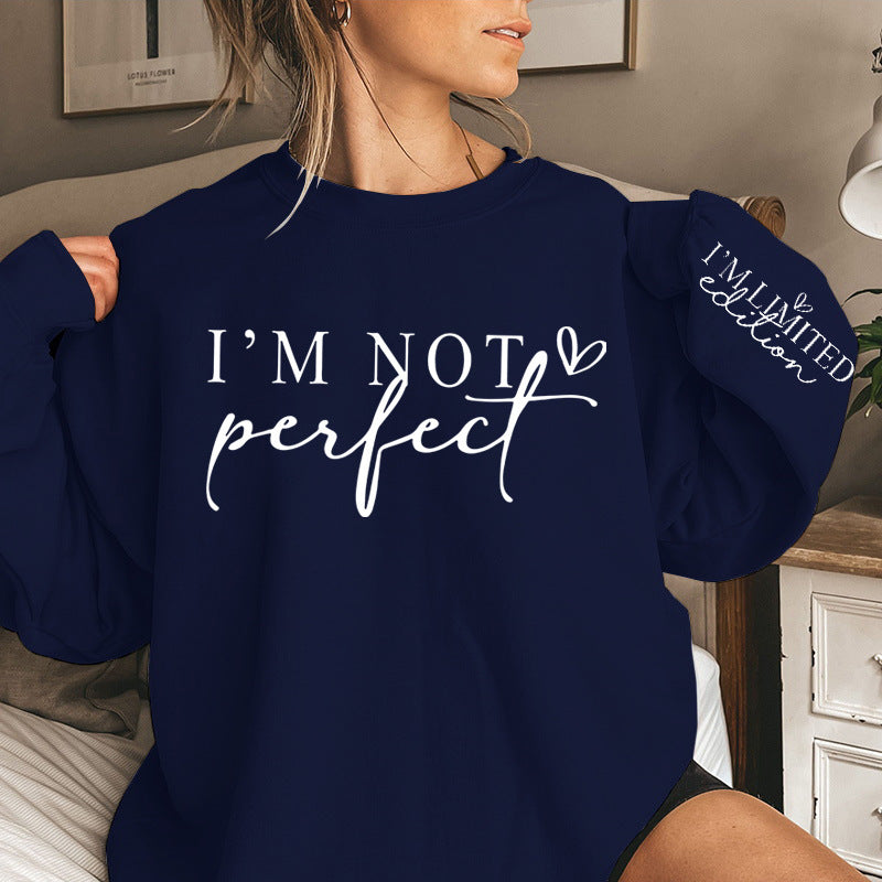 Kvindernes Oversized Sweatshirt med Unikt Statement Print Skovae