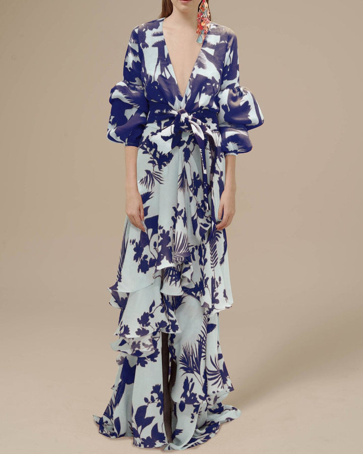 Stilla | Festkjole I Trykt Chiffon