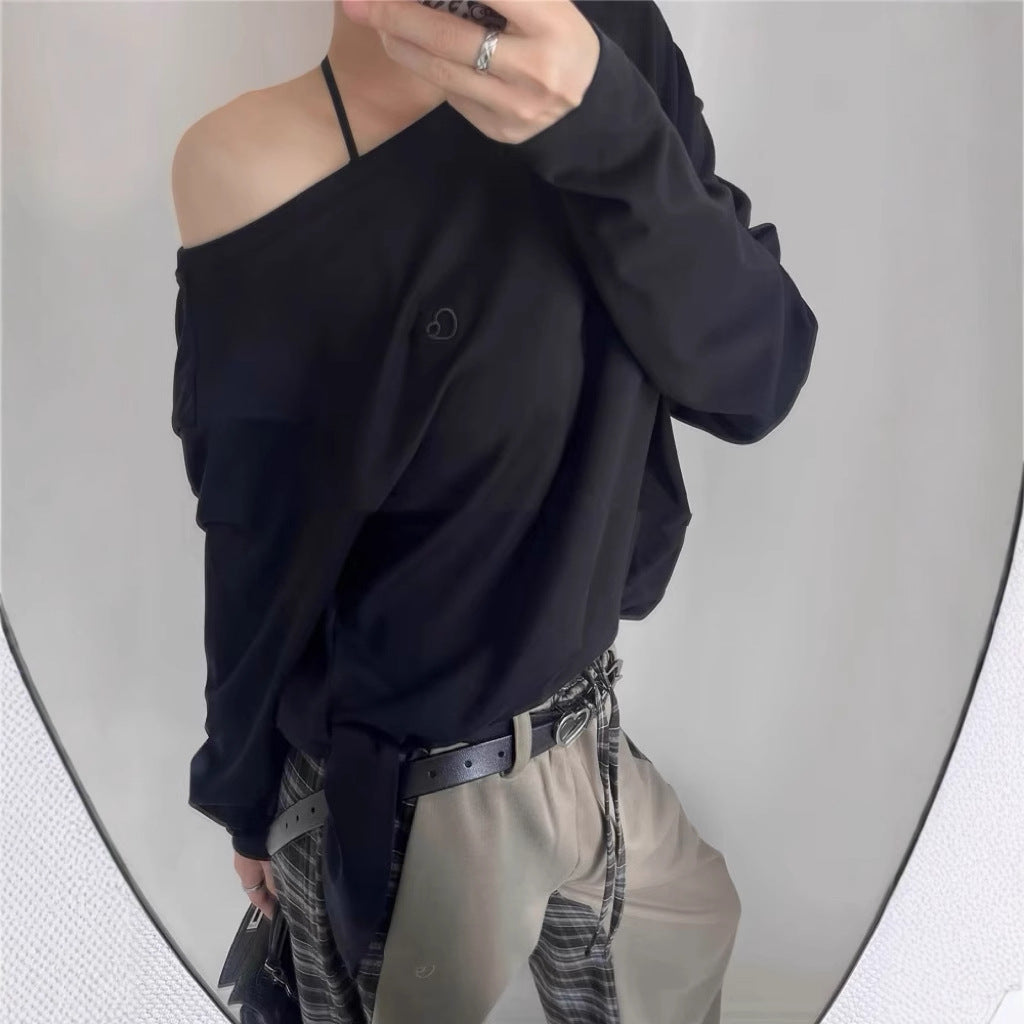 Dame Off-Shoulder Top med Knoten Detalje Stilla