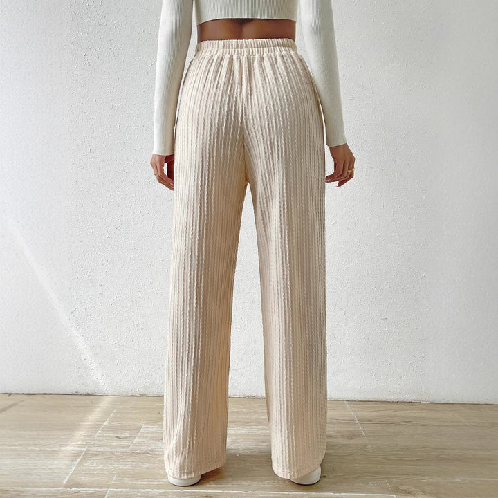 Dame hyggelig Cropped Top og løse Stretch-Bukser Sæt Stilla