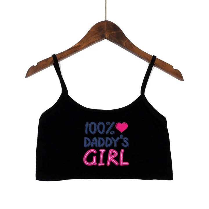Dame mode crop top med dekorerede stropper Skovae