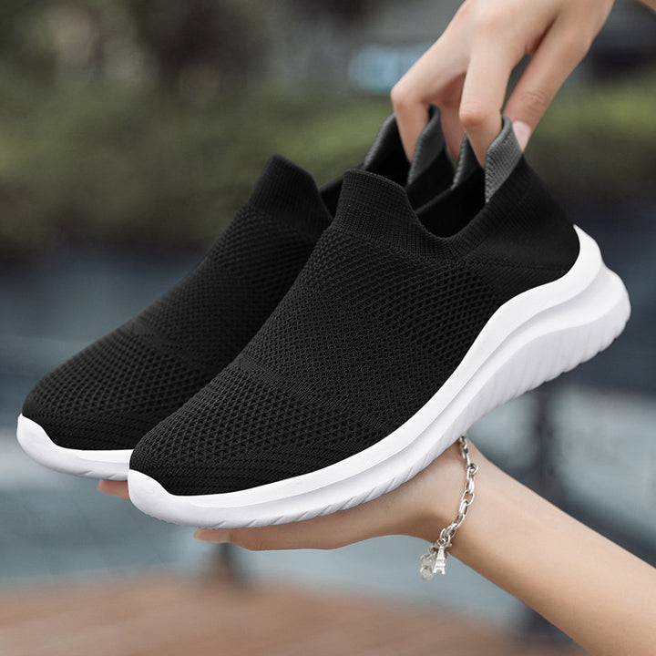 Unisex nan åndbare strik-sneakers med ergonomisk memory-fodsål Skovae