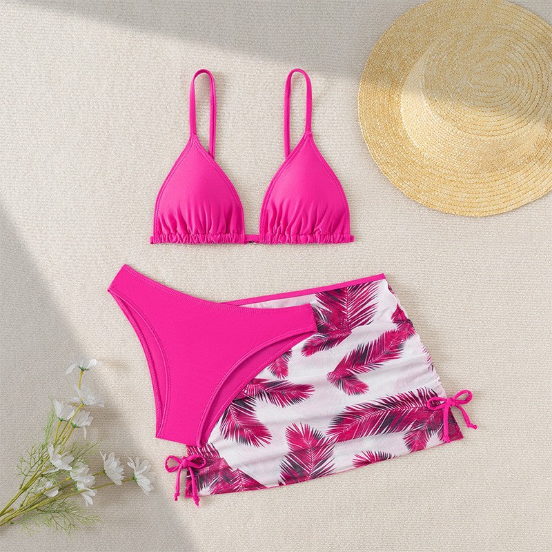 Dame bikini sæt med fint indpakningsskørt og smart bralette top Stilla