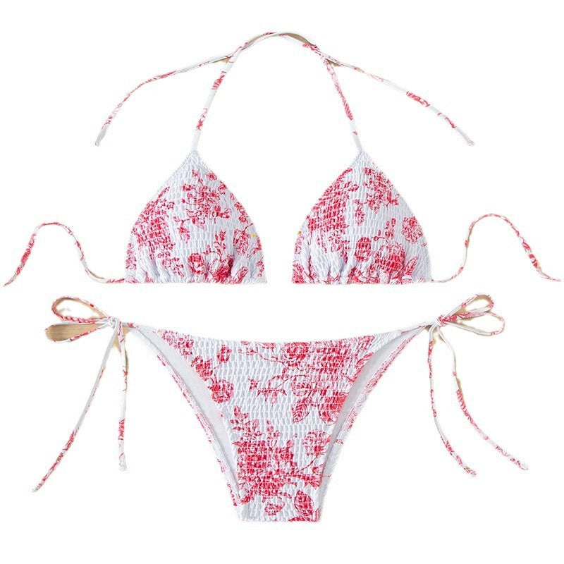 Dame triangel bikini sæt med justerbare stropper Skovae