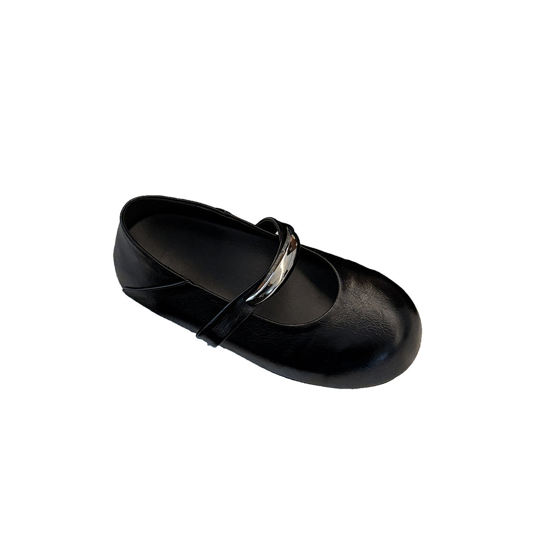 Femme Classic Mary Jane Ballerinas med stilfuld metallisk accent Stilla