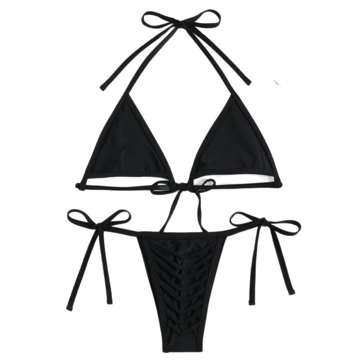 Dame Cut-Out Bikini med snøre detaljer Skovae