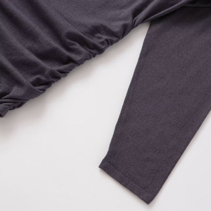 Dame moderigtigt longsleeve med hætte og flæsedetaljer Stilla