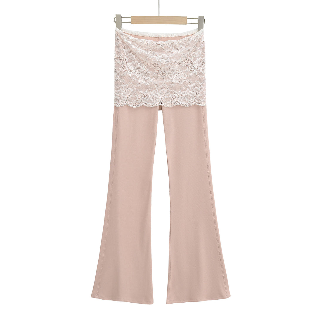 Dame Leggings med blonder og løs pasform Stilla