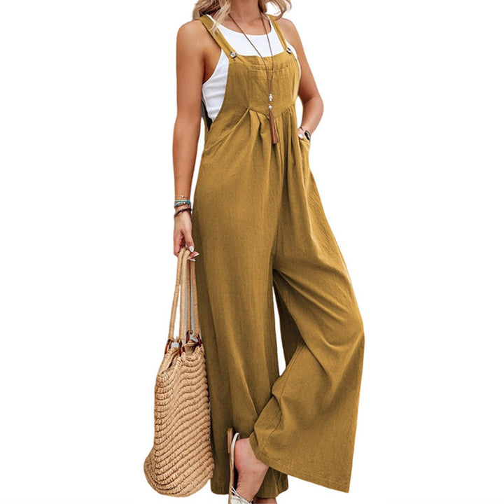 Dame bred overalls med afslappet snit og raffinerede detaljer Stilla