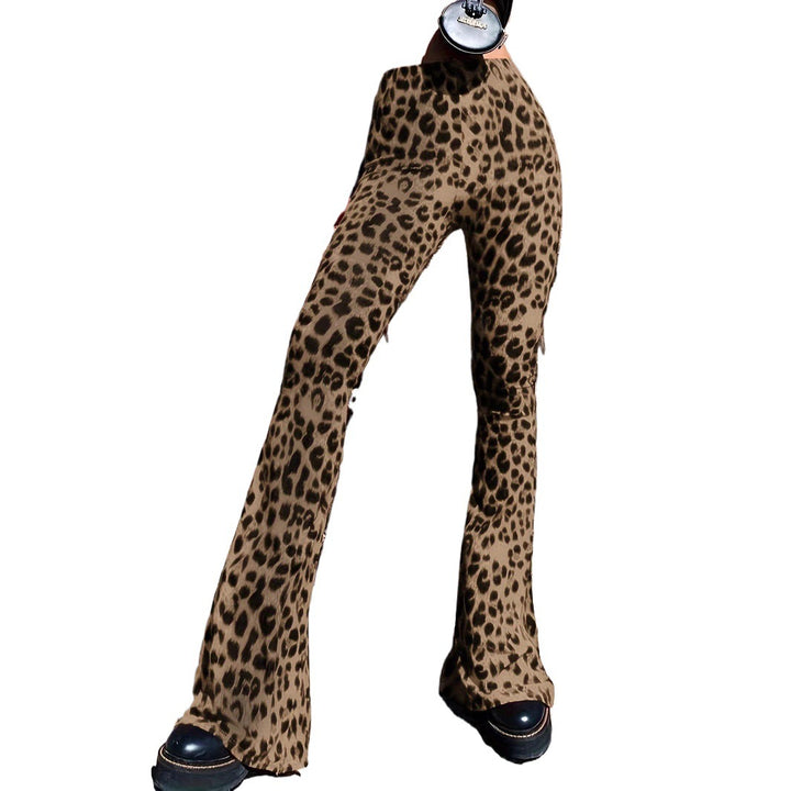 Dame Flared Leopardmønster-Bukser Stilla
