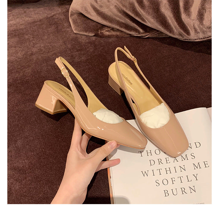 Dame Sling-pumps med komfortabel blokhæl og smart design Stilla