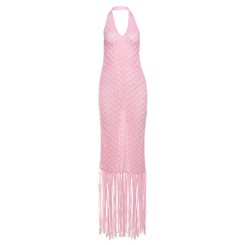 Dame Strandkjole med frynset Boho-design Stilla