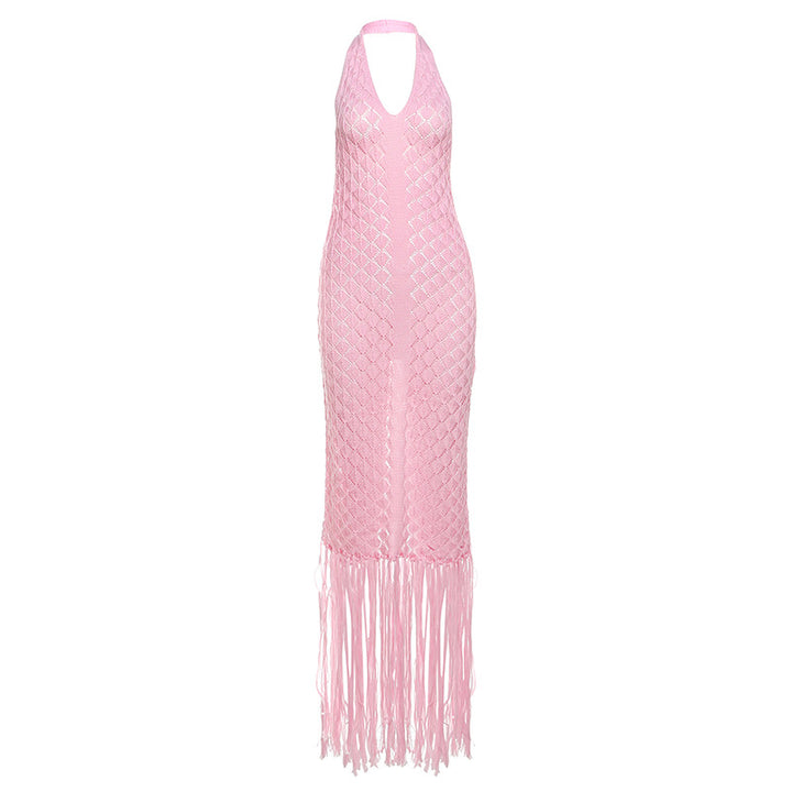 Dame Strandkjole med frynset Boho-design Stilla