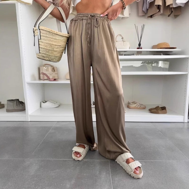 Dame Elegant og behagelig Satin-bukser Stilla