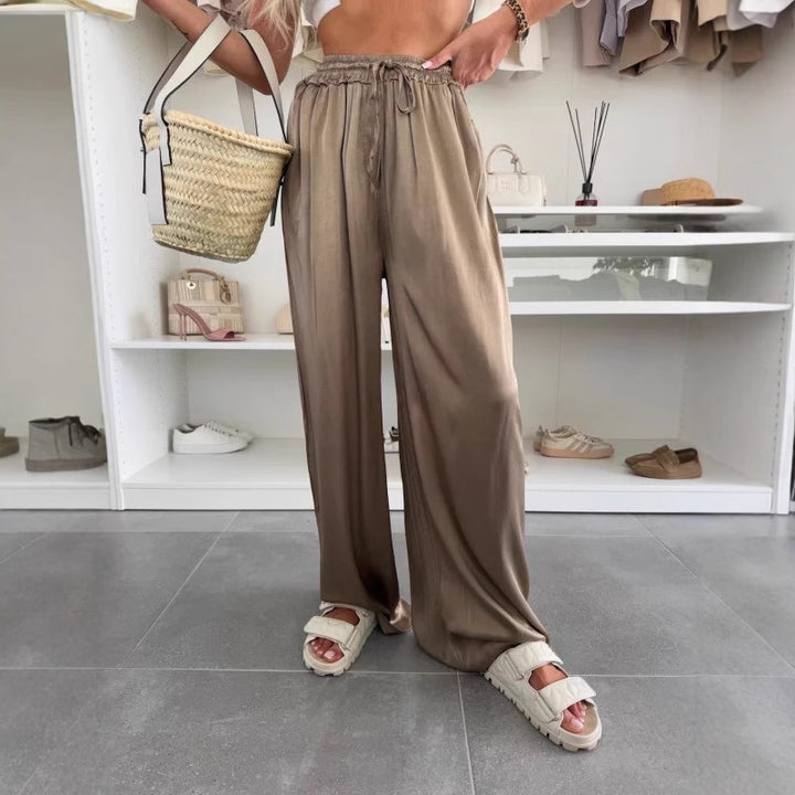 Dame Elegant og behagelig Satin-bukser Stilla
