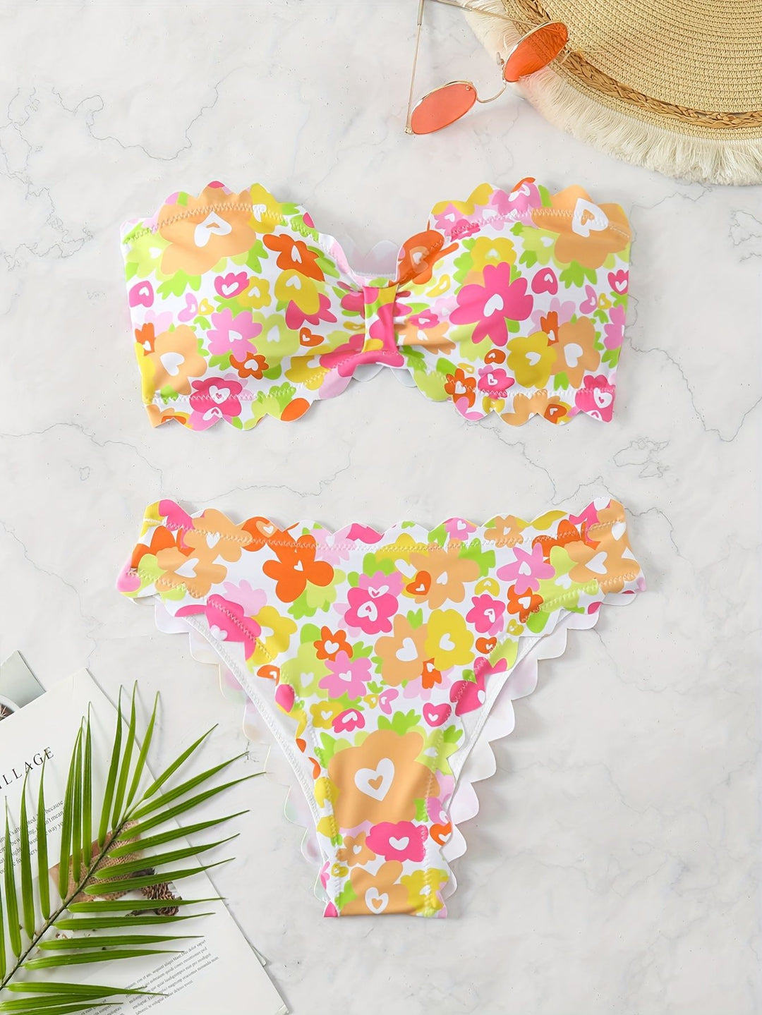 Dame bikini-sæt med floral mønster Skovae