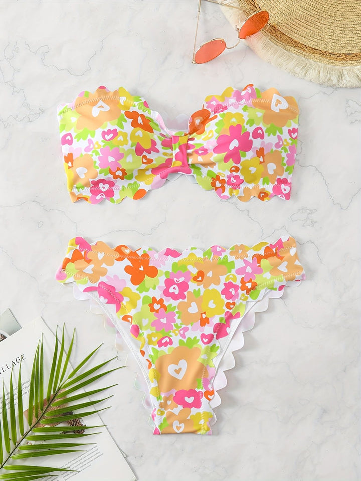 Dame bikini-sæt med floral mønster Skovae