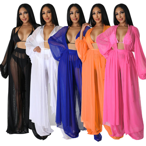Dame Strandkimono med vid snit og elegant design Stilla