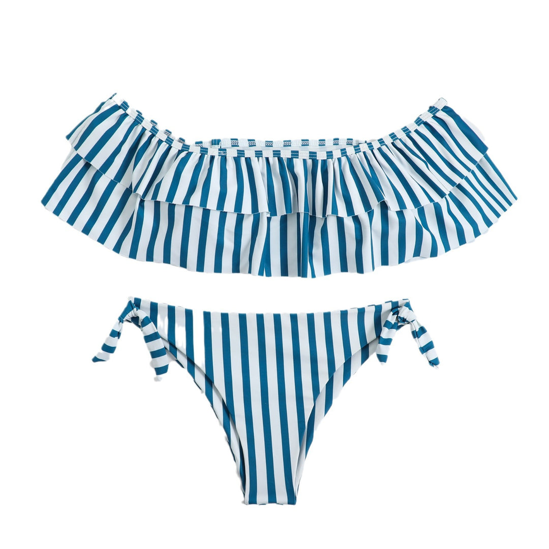 Dame Rysheudskæring stribede Bikini sæt Stilla