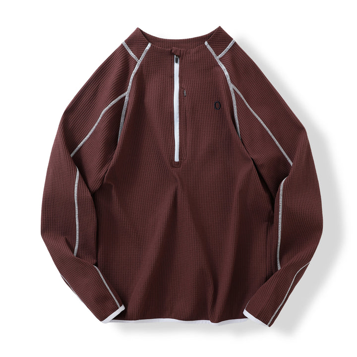 Kvindernes funktionelle sweater med innovativ lynlås og struktureret overflade Stilla