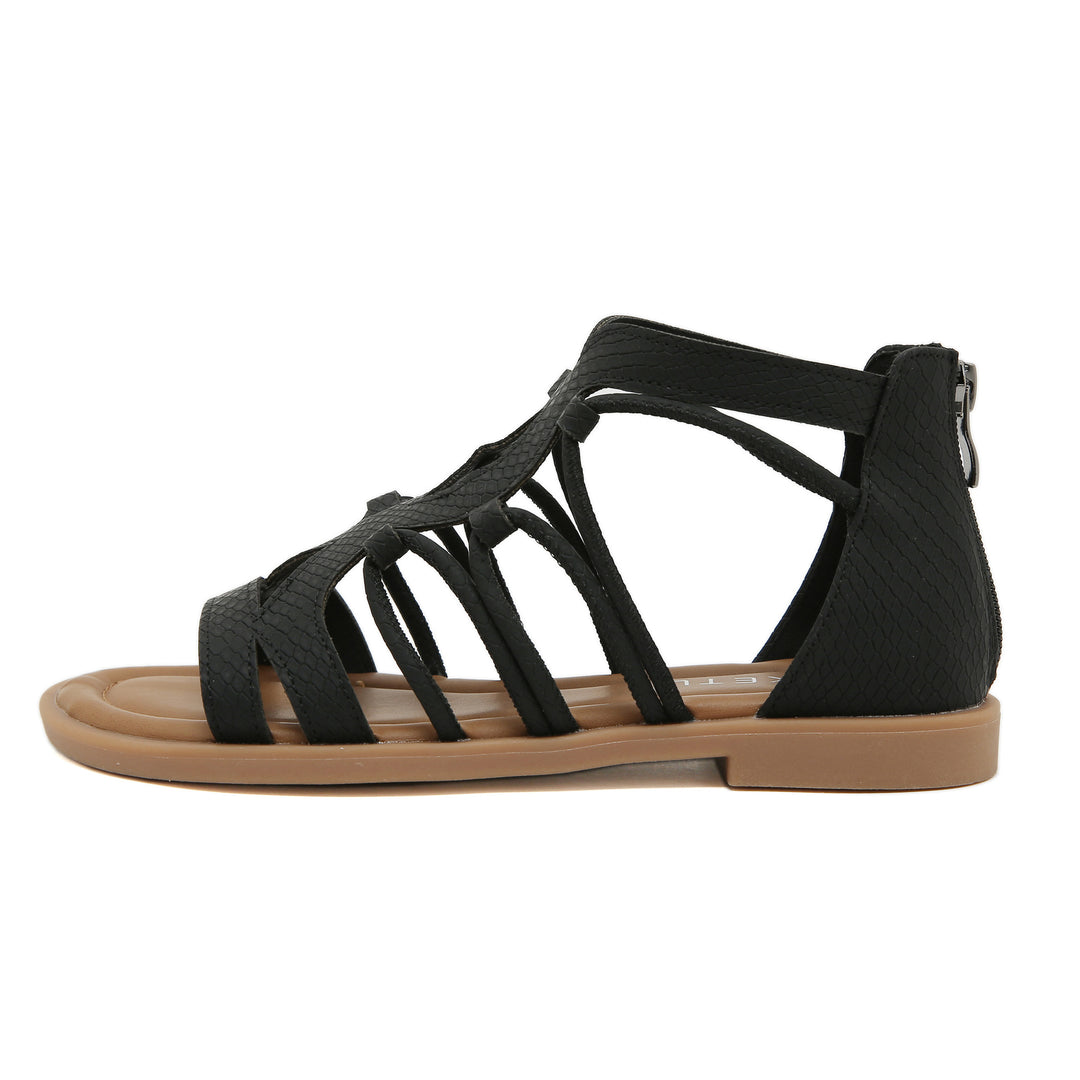 Dame mode sandaler med fleksibelt remsystem og komfortabelt fodseng Stilla
