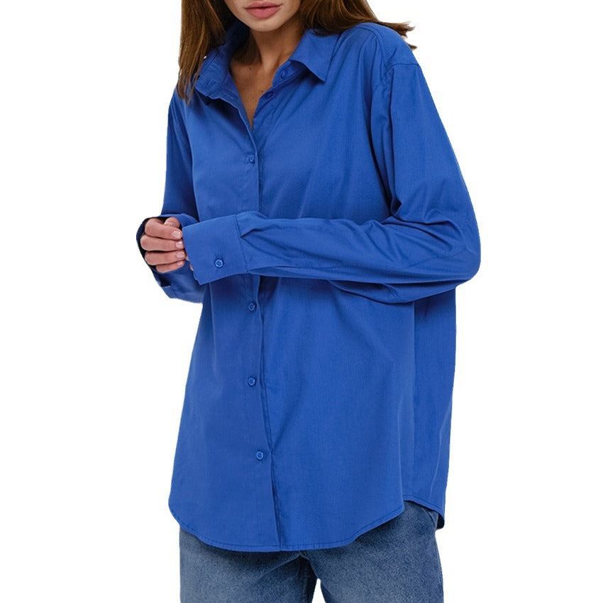 Dame Oversized Bluse i klassisk snit Stilla