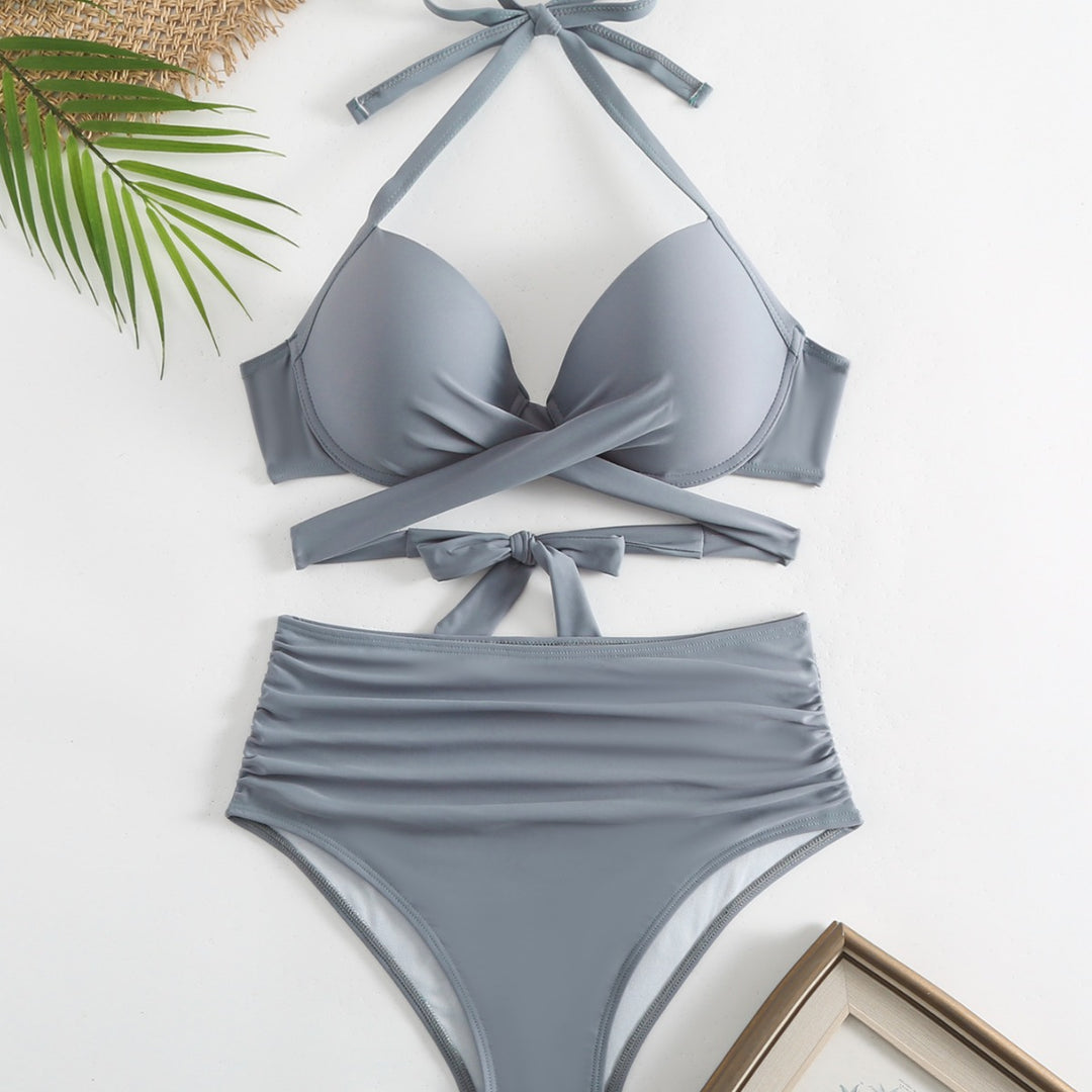 Dame High-Rise Ruching Bikini Sæt Stilla