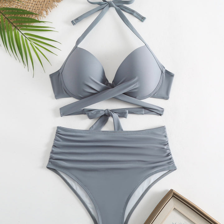 Dame High-Rise Ruching Bikini Sæt Stilla