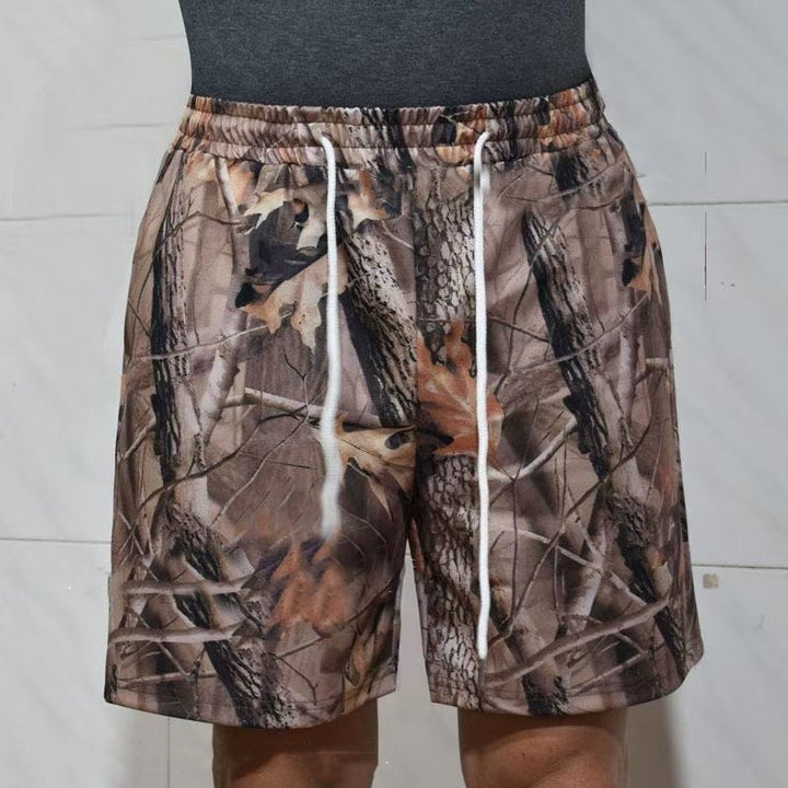 Dame camouflage fritidsbukser med elastisk talje og snøre Stilla