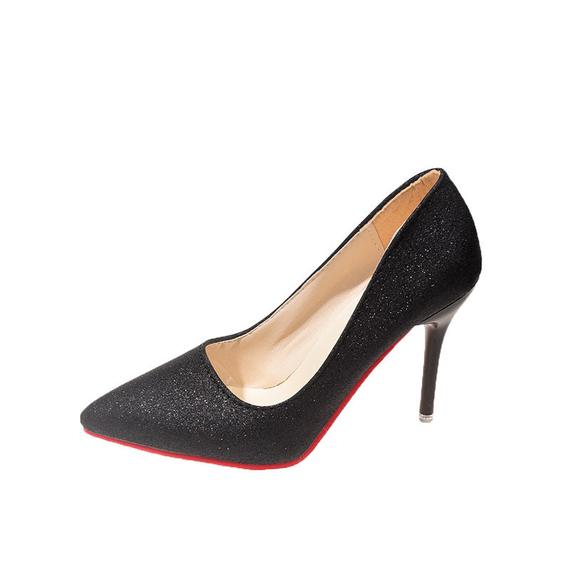Damer Glitrende High Heels med elegant spids design og skridsikkert fodseng Stilla