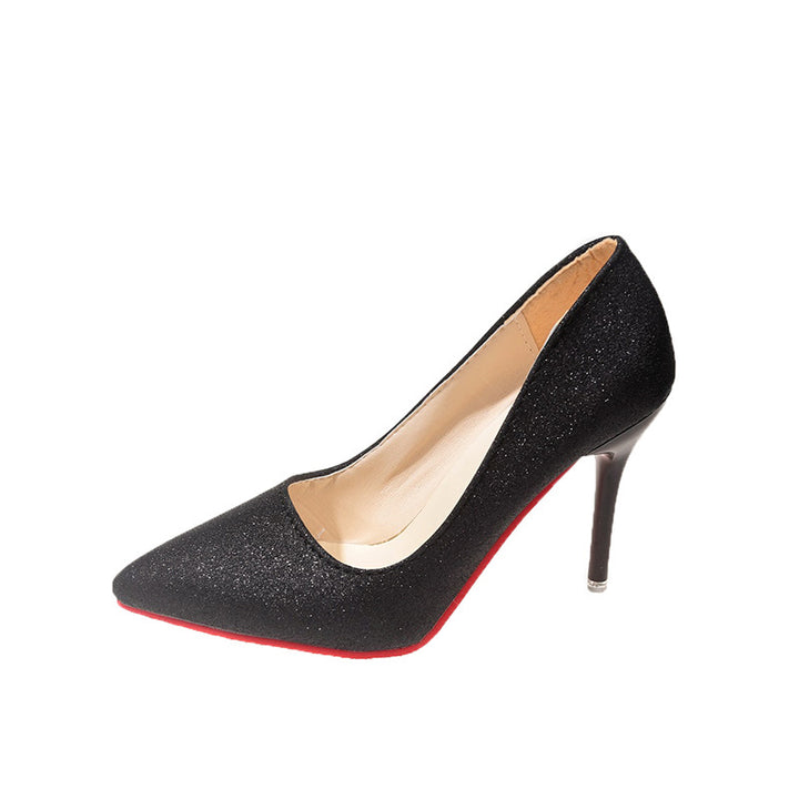 Damer Glitrende High Heels med elegant spids design og skridsikkert fodseng Stilla