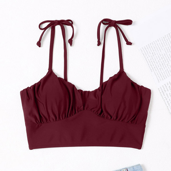Dame Bikini top med komfortabelt volangdesign og justerbare stropper Stilla